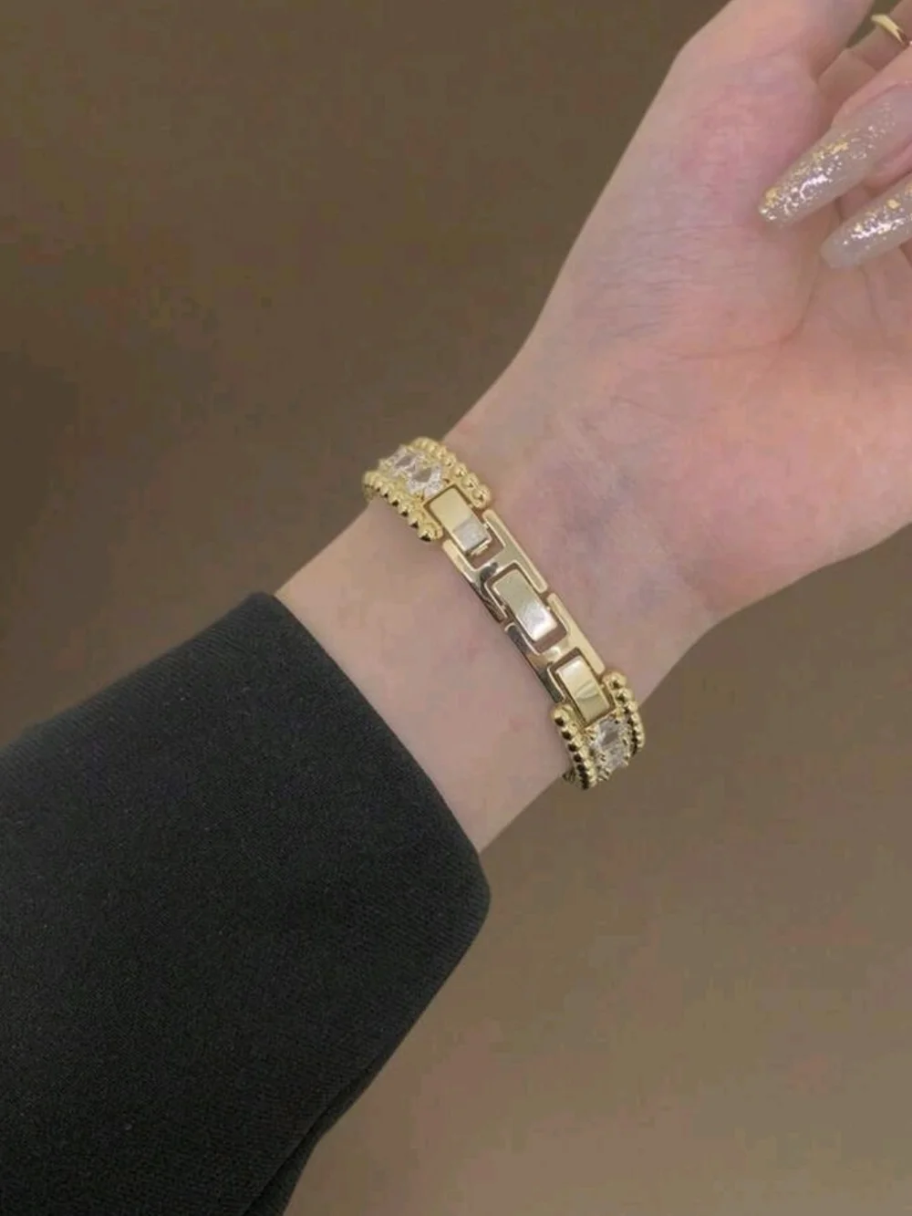 SmartWatch Band Gold Crystal Accent Smartwatch Band  Women's Jewelry Strap